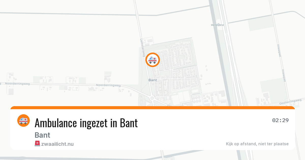 Ambulance ingezet in Bant — 15 jul 2026