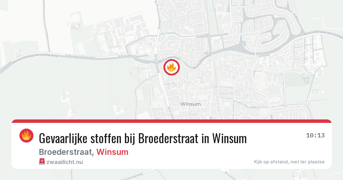 Gevaarlijke stoffen bij Broederstraat in Winsum — 29 apr 2026