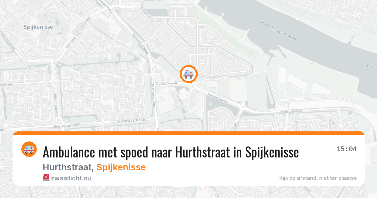 Ambulance met spoed naar Hurthstraat in Spijkenisse — 20 mrt 2026