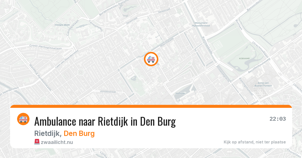 Ambulance naar Rietdijk in Den Burg — 25 mei 2026
