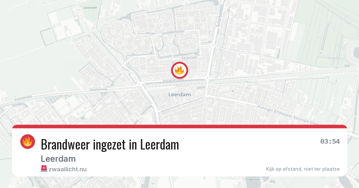 Brandweer ingezet in Leerdam — 4 jun 2026 | 🚨 Zwaailicht.nu