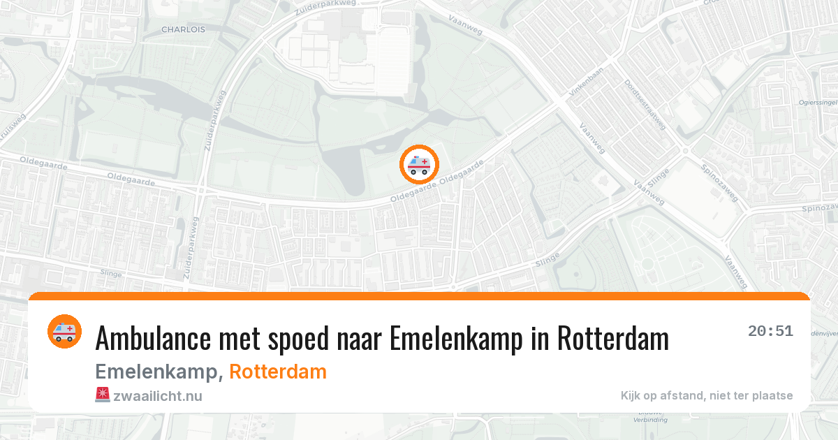 Ambulance met spoed naar Emelenkamp in Rotterdam — 19 jul 2026