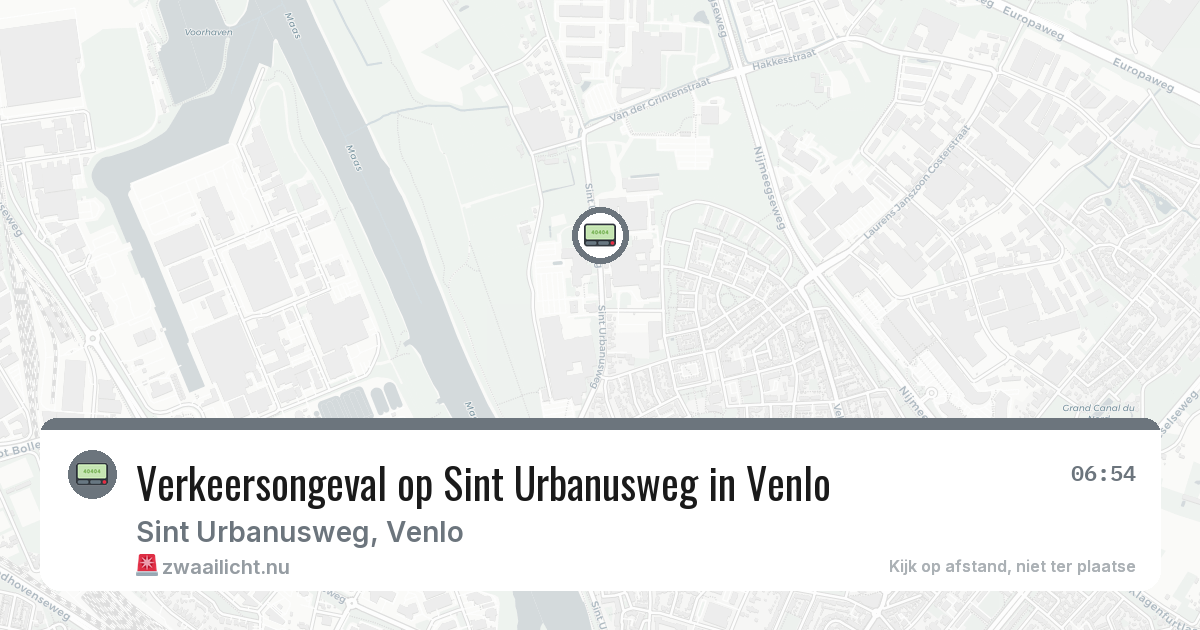 Verkeersongeval op Sint Urbanusweg in Venlo — 24 jul 2026