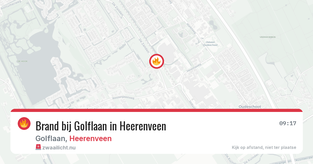 Brand bij Golflaan in Heerenveen — 1 apr 2026