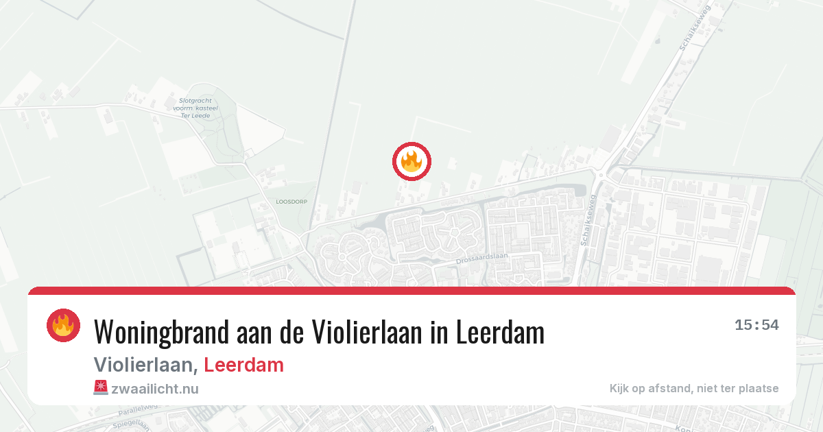 Woningbrand aan de Violierlaan in Leerdam — 23 jul 2026