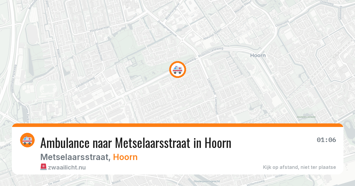 Ambulance naar Metselaarsstraat in Hoorn — 5 mei 2026