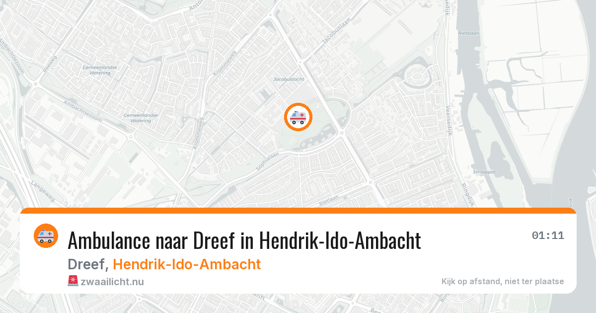 Ambulance naar Dreef in Hendrik-Ido-Ambacht — 13 jul 2026