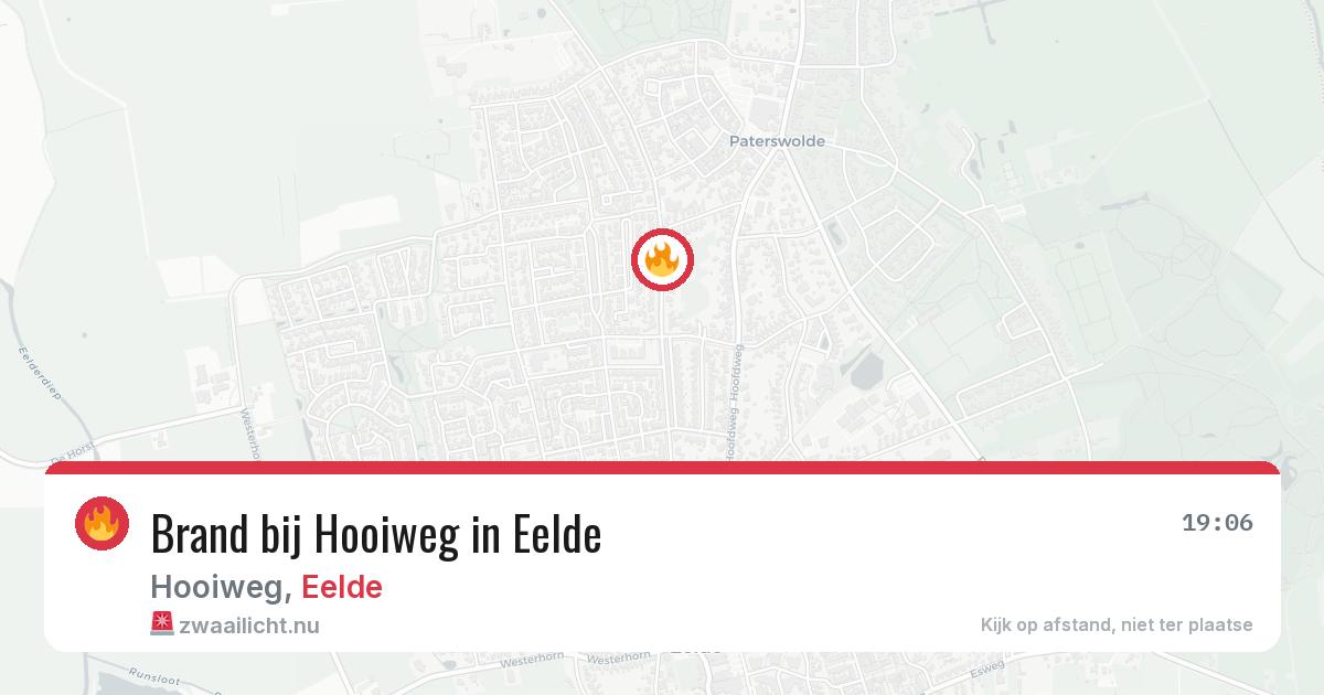 Brand bij Hooiweg in Eelde — 5 apr 2026