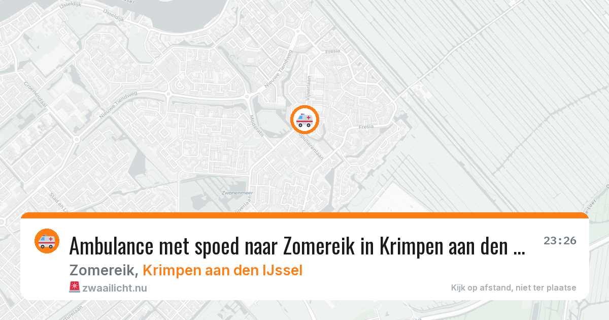 Ambulance met spoed naar Zomereik in Krimpen aan den IJssel — 15 jul 2026