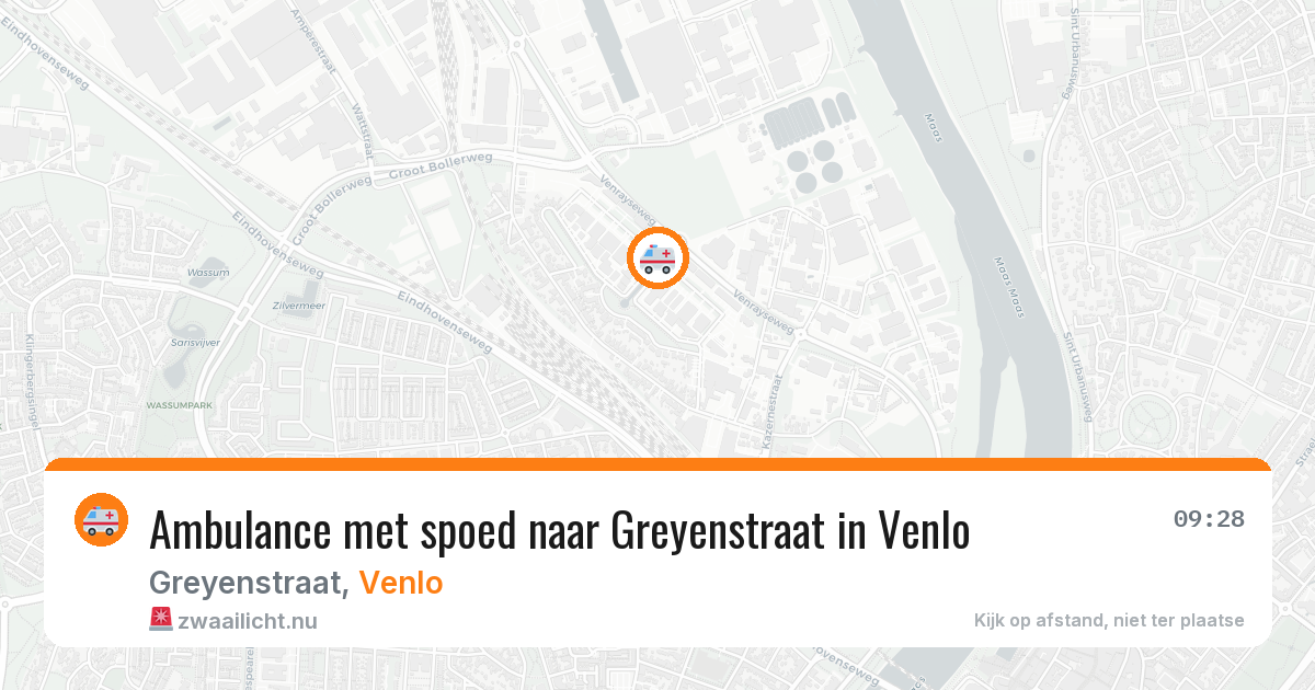 Ambulance met spoed naar Greyenstraat in Venlo — 12 jul 2026