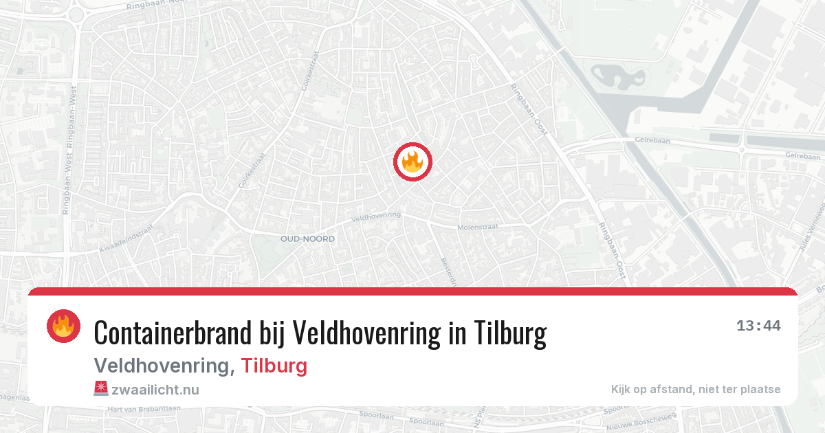 Containerbrand bij Veldhovenring in Tilburg — 31 mei 2026