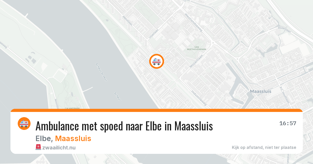 Ambulance met spoed naar Elbe in Maassluis — 6 jun 2026