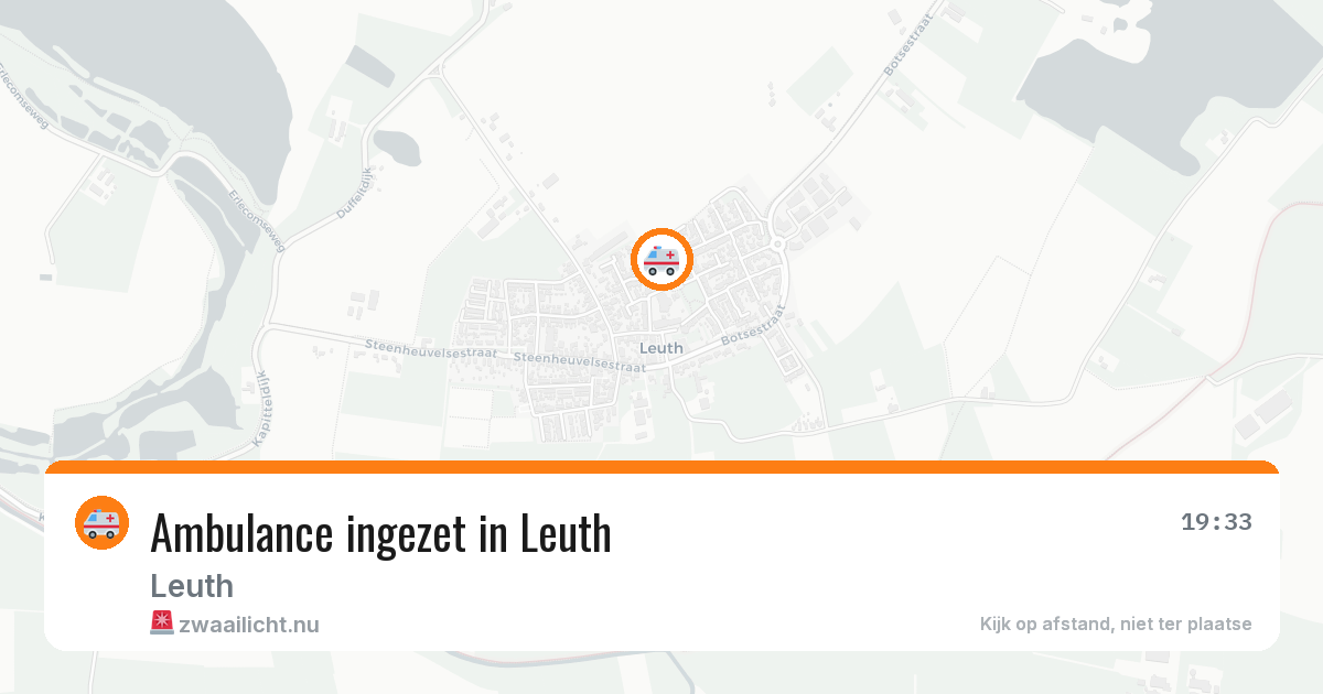 Ambulance ingezet in Leuth — 20 apr 2026