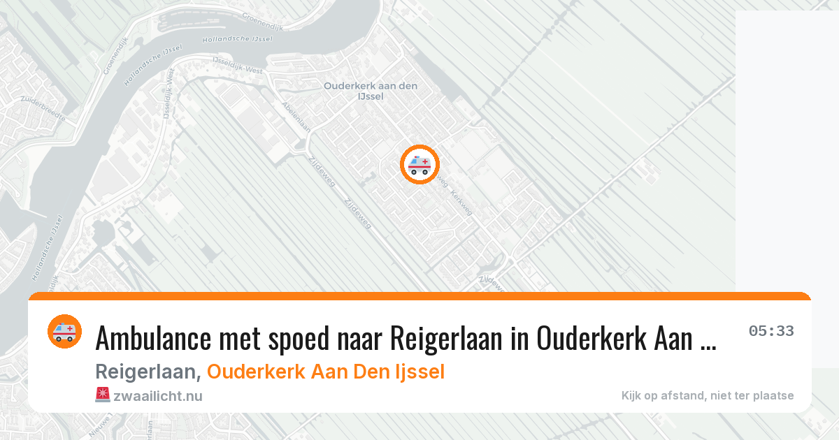 Ambulance met spoed naar Reigerlaan in Ouderkerk Aan Den Ijssel — 24 apr 2026