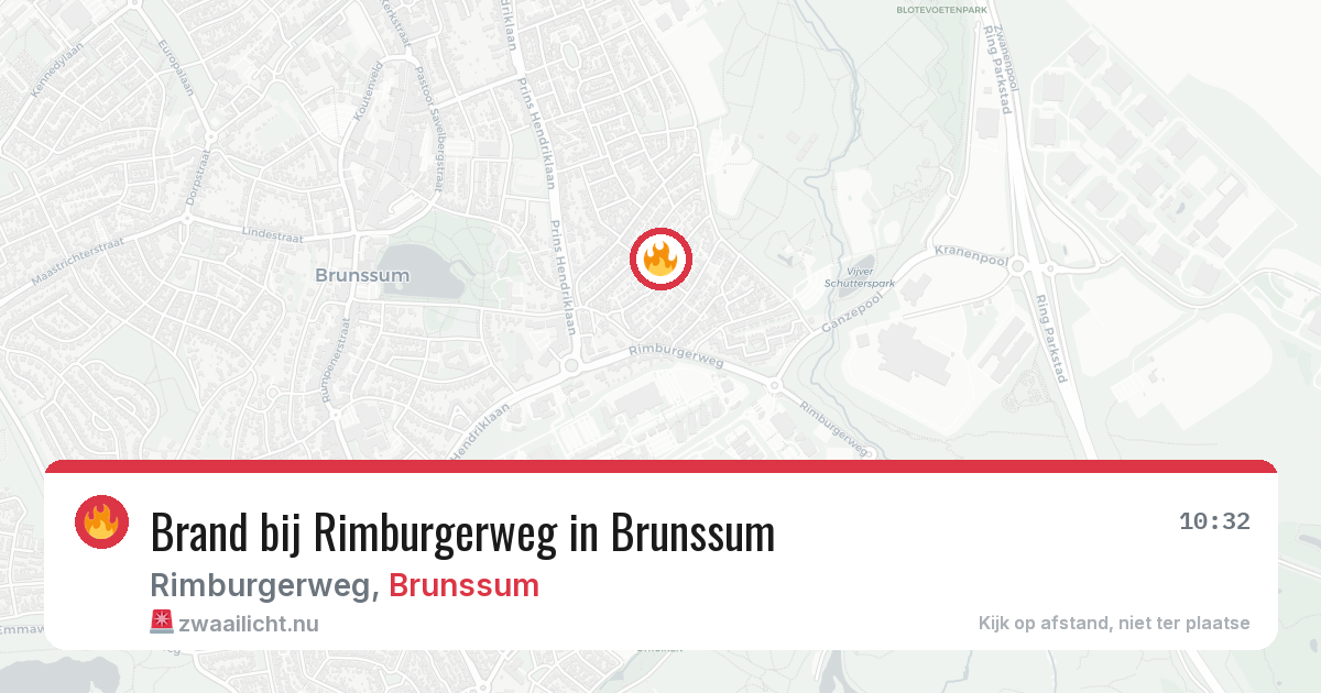 Brand bij Rimburgerweg in Brunssum — 28 mei 2026