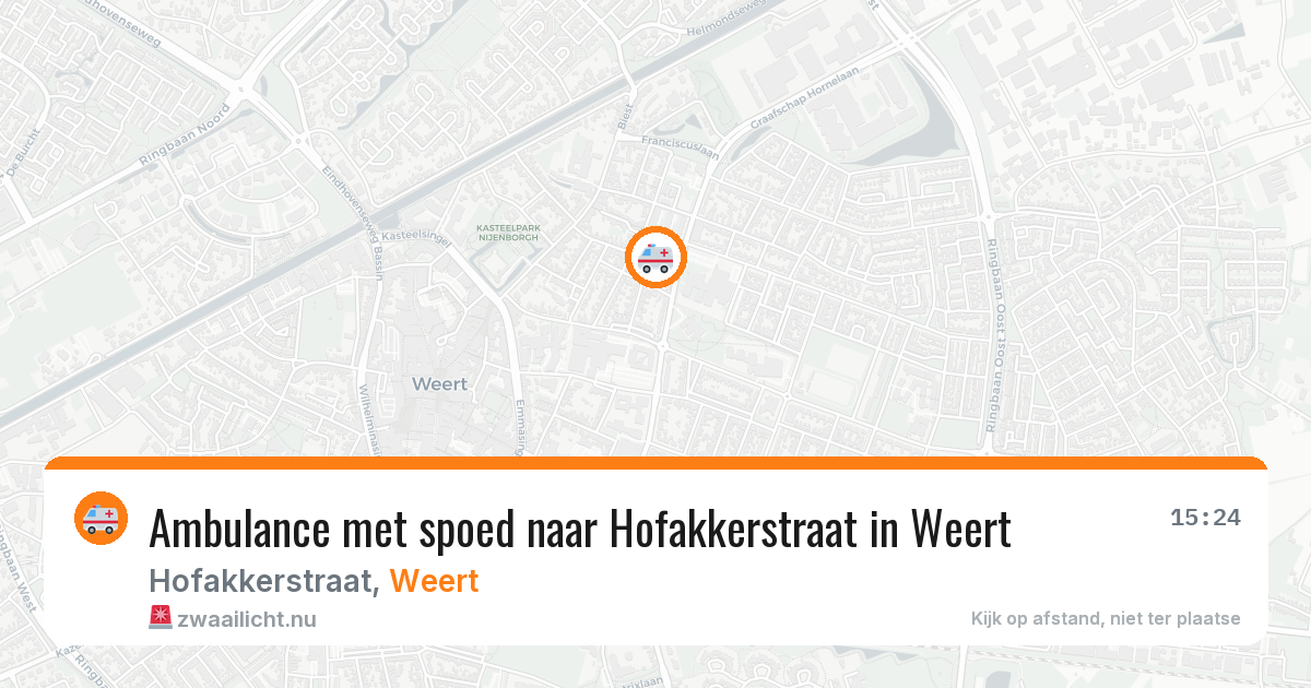 Ambulance met spoed naar Hofakkerstraat in Weert — 26 jul 2026