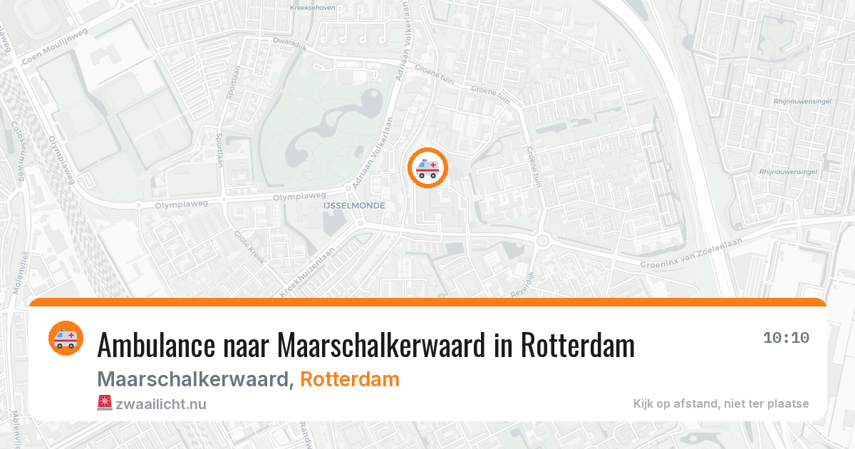 Ambulance naar Maarschalkerwaard in Rotterdam — 11 jul 2026