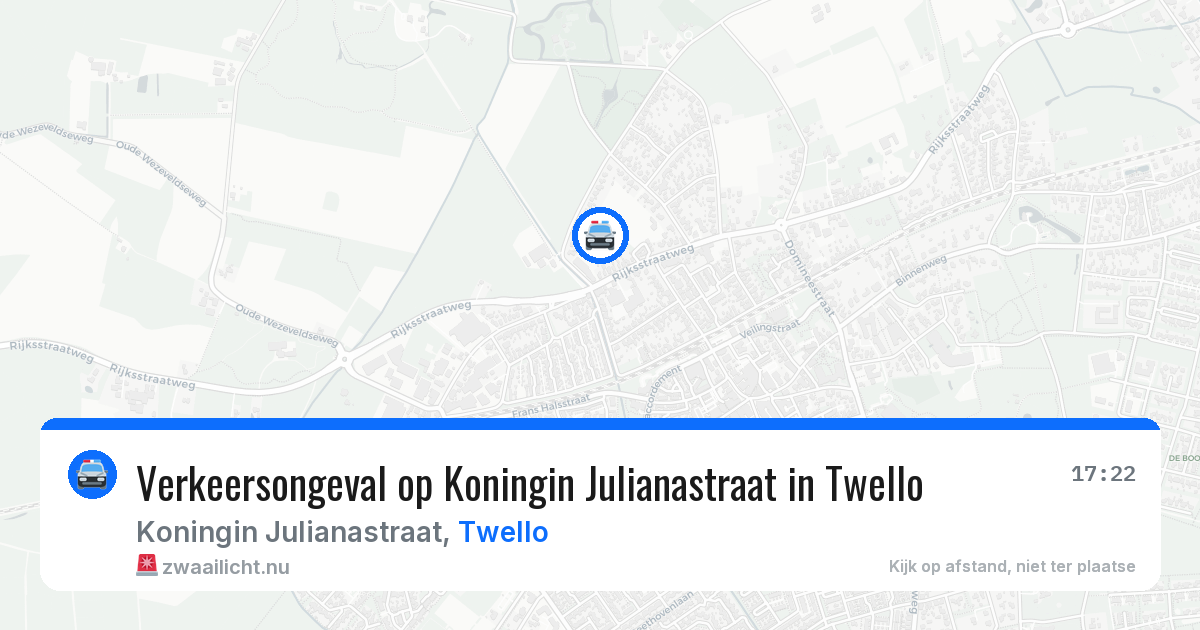 Verkeersongeval op Koningin Julianastraat in Twello — 8 jul 2026