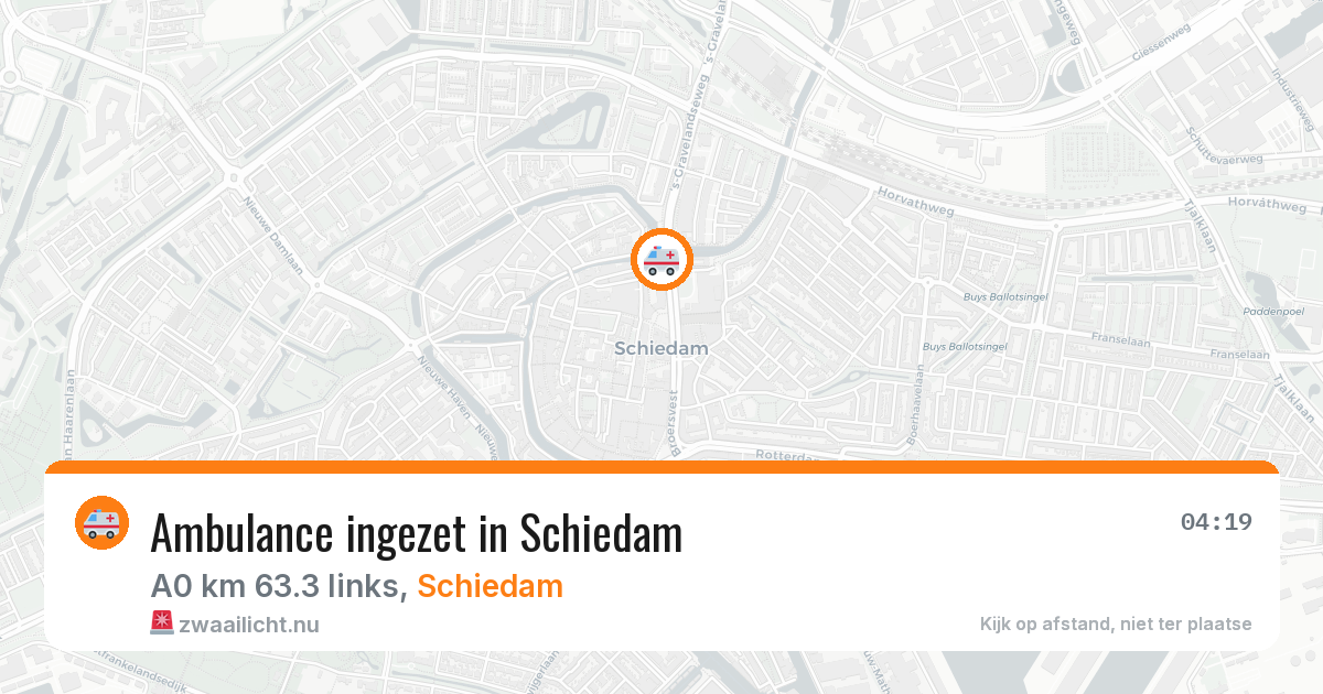 Ambulance ingezet in Schiedam — 23 mei 2026