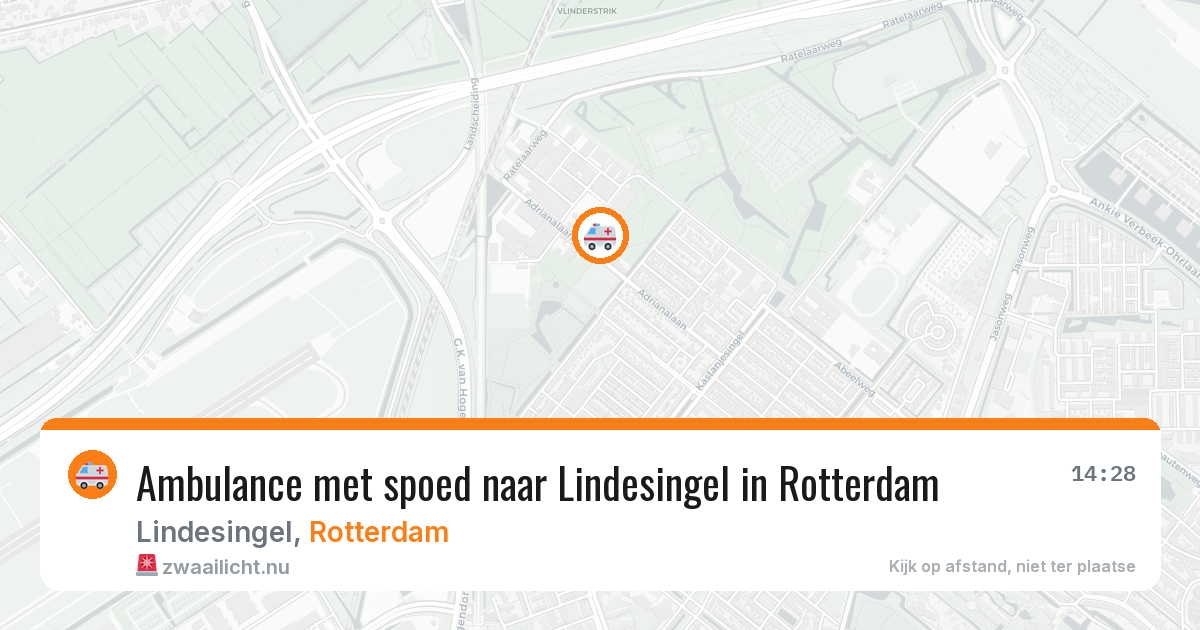 Ambulance met spoed naar Lindesingel in Rotterdam — 20 mrt 2026