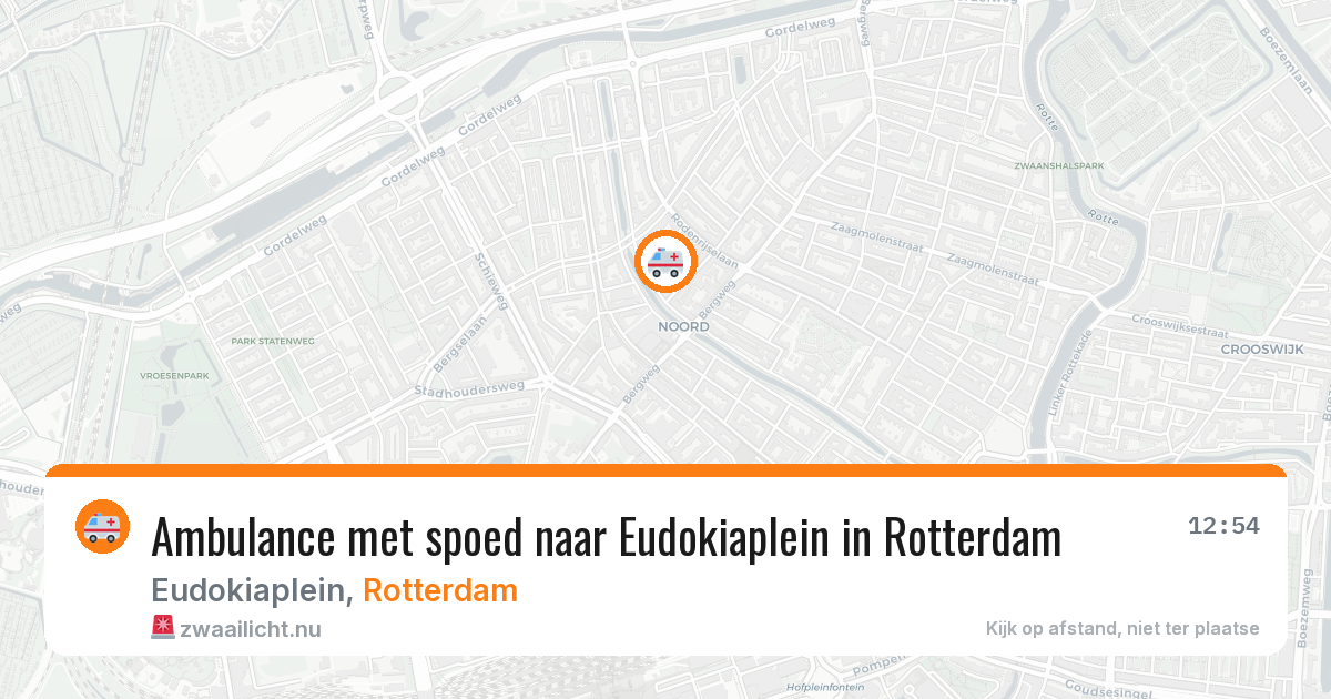 Ambulance met spoed naar Eudokiaplein in Rotterdam — 26 jul 2026