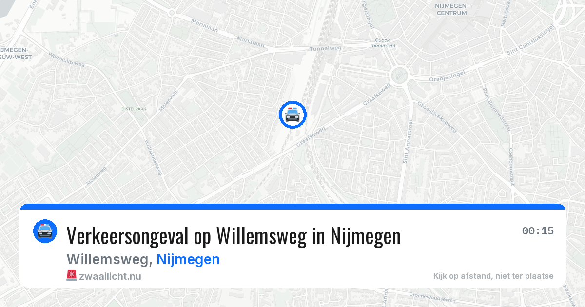 Verkeersongeval op Willemsweg in Nijmegen — 25 jan 2026