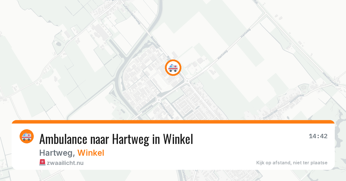 Ambulance naar Hartweg in Winkel — 13 jul 2026