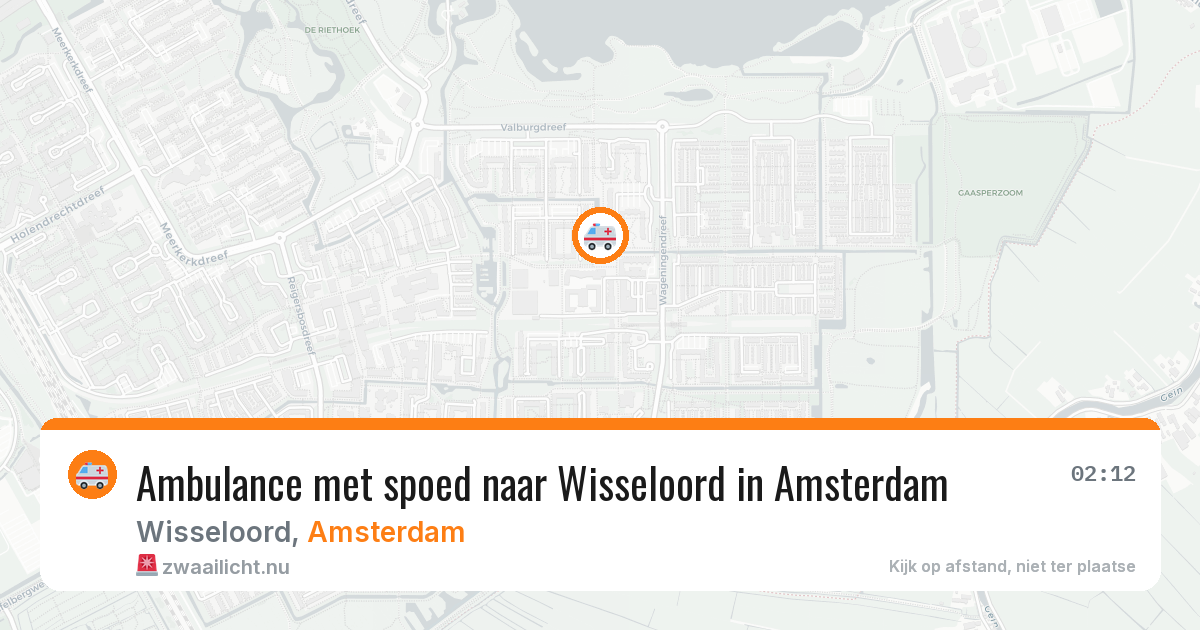 Ambulance met spoed naar Wisseloord in Amsterdam — 26 mrt 2026