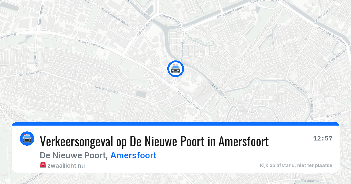 Verkeersongeval op De Nieuwe Poort in Amersfoort — 19 mrt 2026
