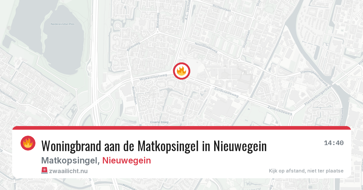 Woningbrand aan de Matkopsingel in Nieuwegein — 15 jul 2026