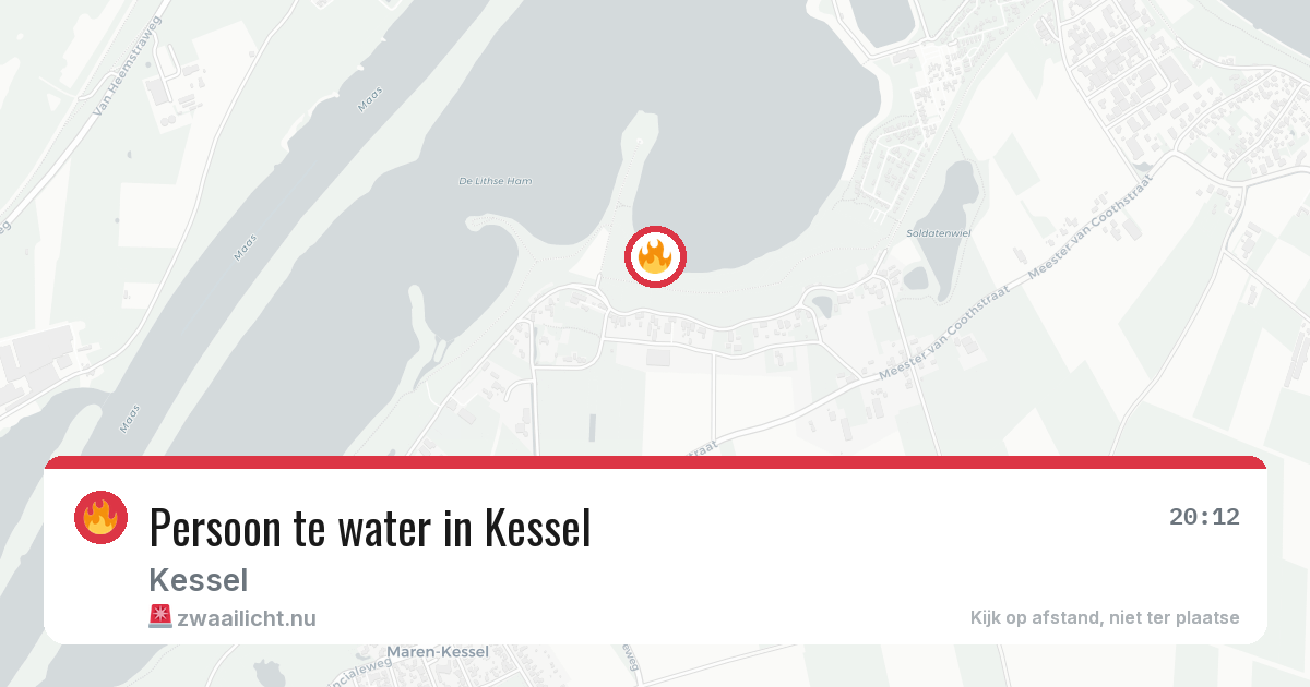 Persoon te water in Kessel — 6 jul 2026