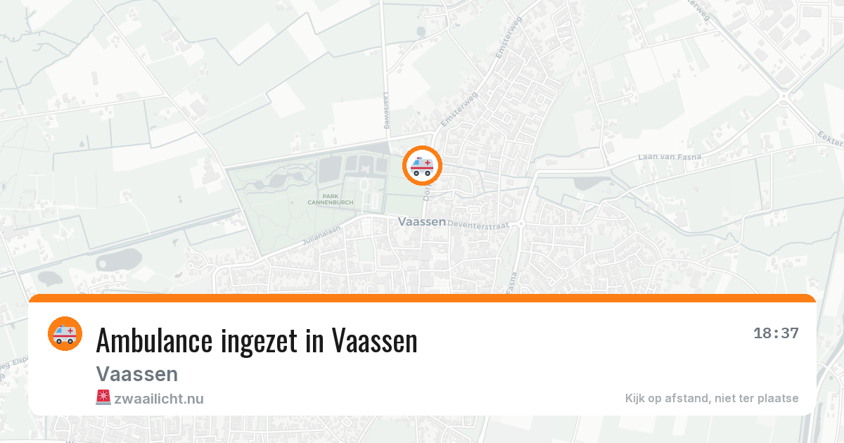 Ambulance ingezet in Vaassen — 18 jul 2026