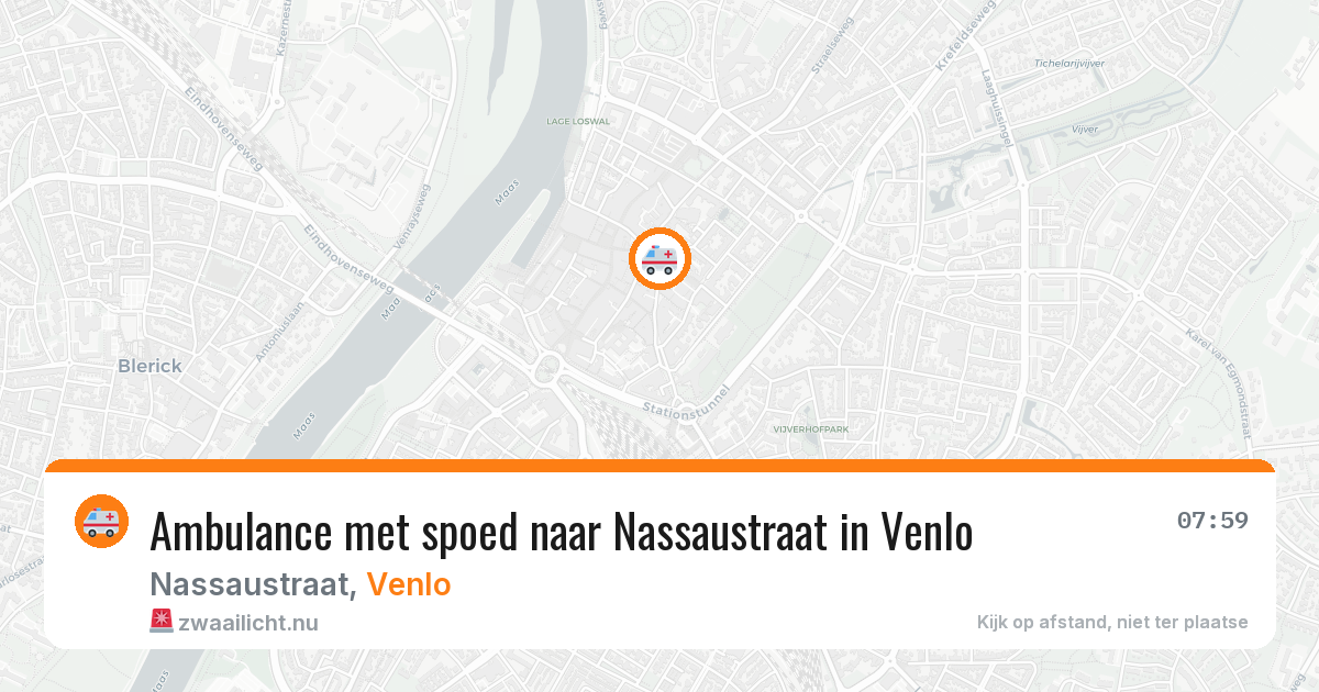Ambulance met spoed naar Nassaustraat in Venlo — 5 jun 2026