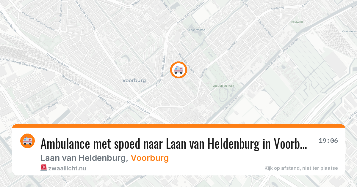 Ambulance met spoed naar Laan van Heldenburg in Voorburg — 12 jul 2026