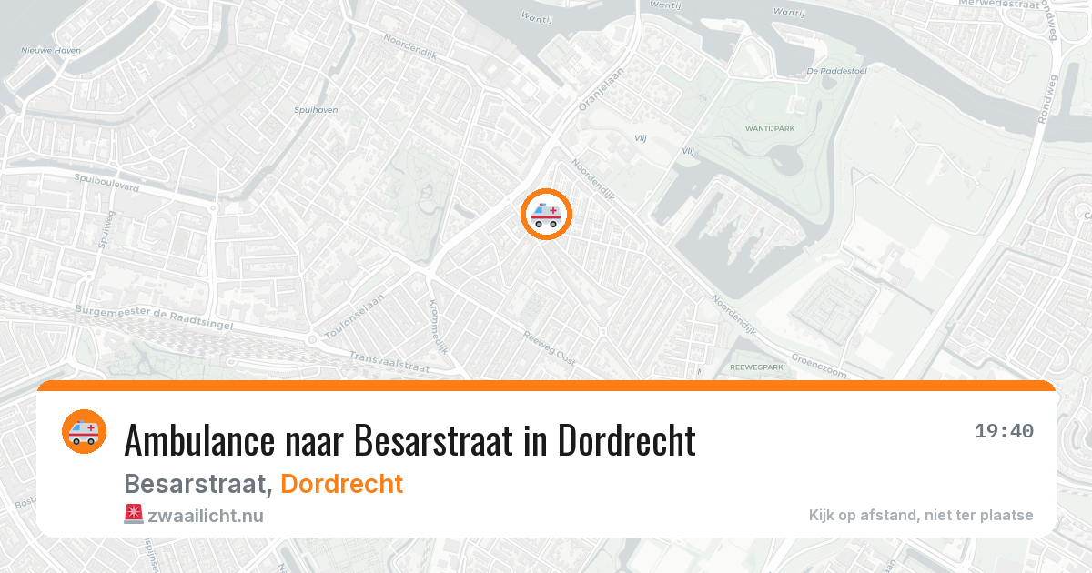 Ambulance naar Besarstraat in Dordrecht — 12 jul 2026