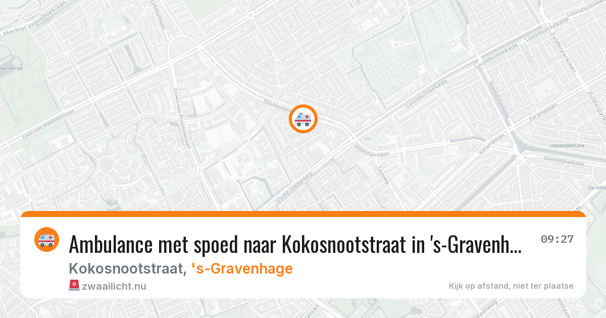 Ambulance met spoed naar Kokosnootstraat in 's-Gravenhage — 26 mei 2026