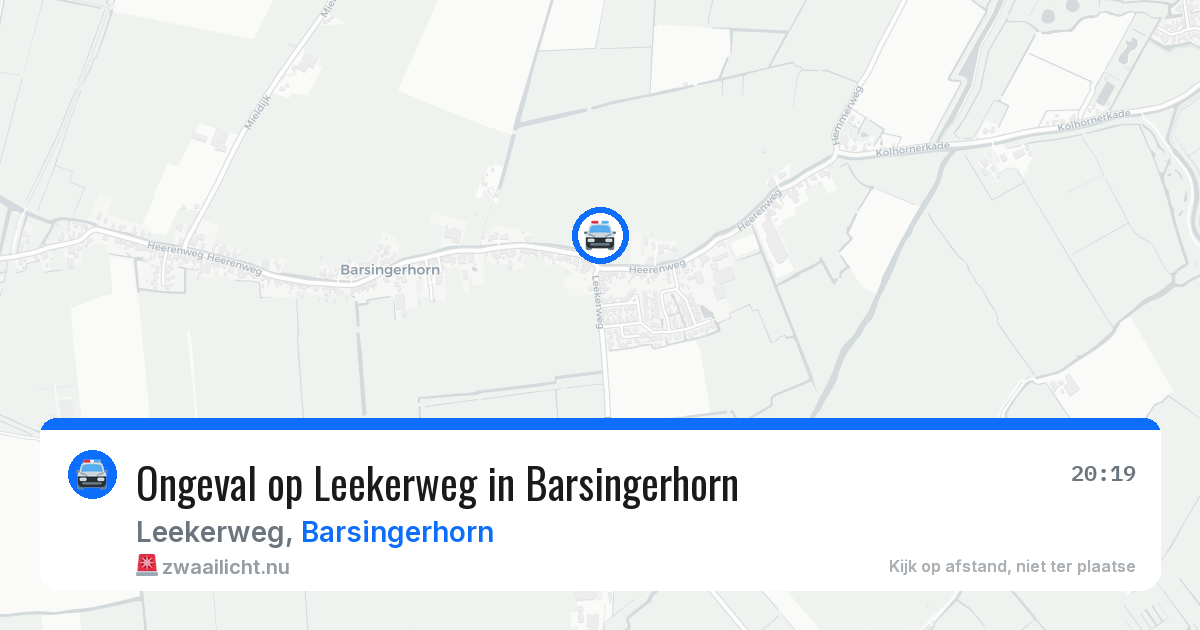 Ongeval op Leekerweg in Barsingerhorn — 9 jul 2026