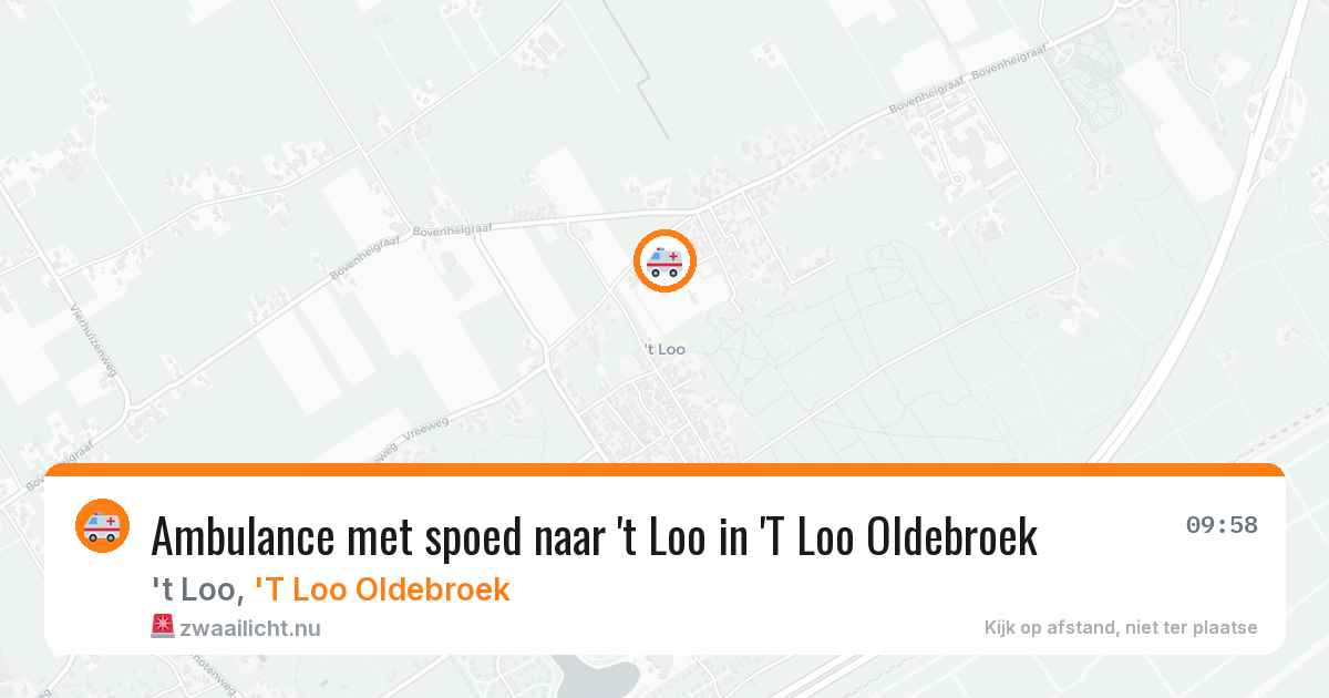Ambulance met spoed naar 't Loo in 'T Loo Oldebroek — 7 jul 2026