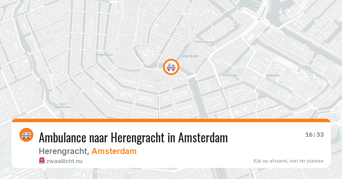 Ambulance naar Herengracht in Amsterdam — 12 jul 2026