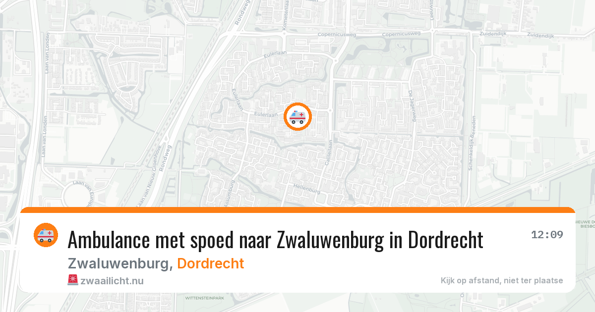 Ambulance met spoed naar Zwaluwenburg in Dordrecht — 17 jul 2026