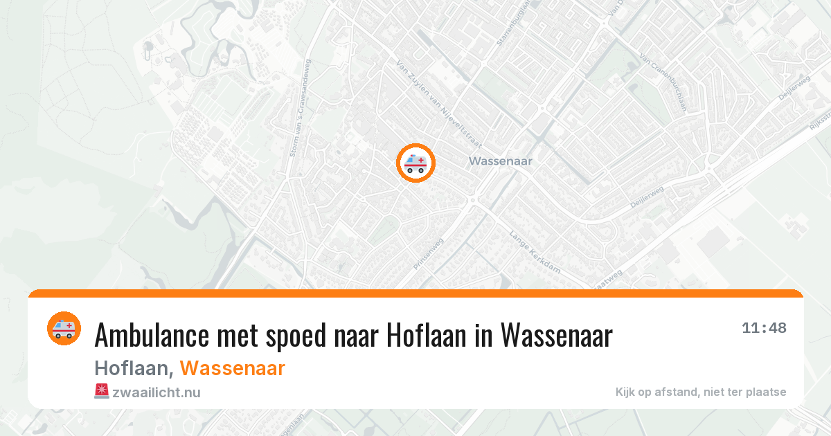 Ambulance met spoed naar Hoflaan in Wassenaar — 23 jul 2026