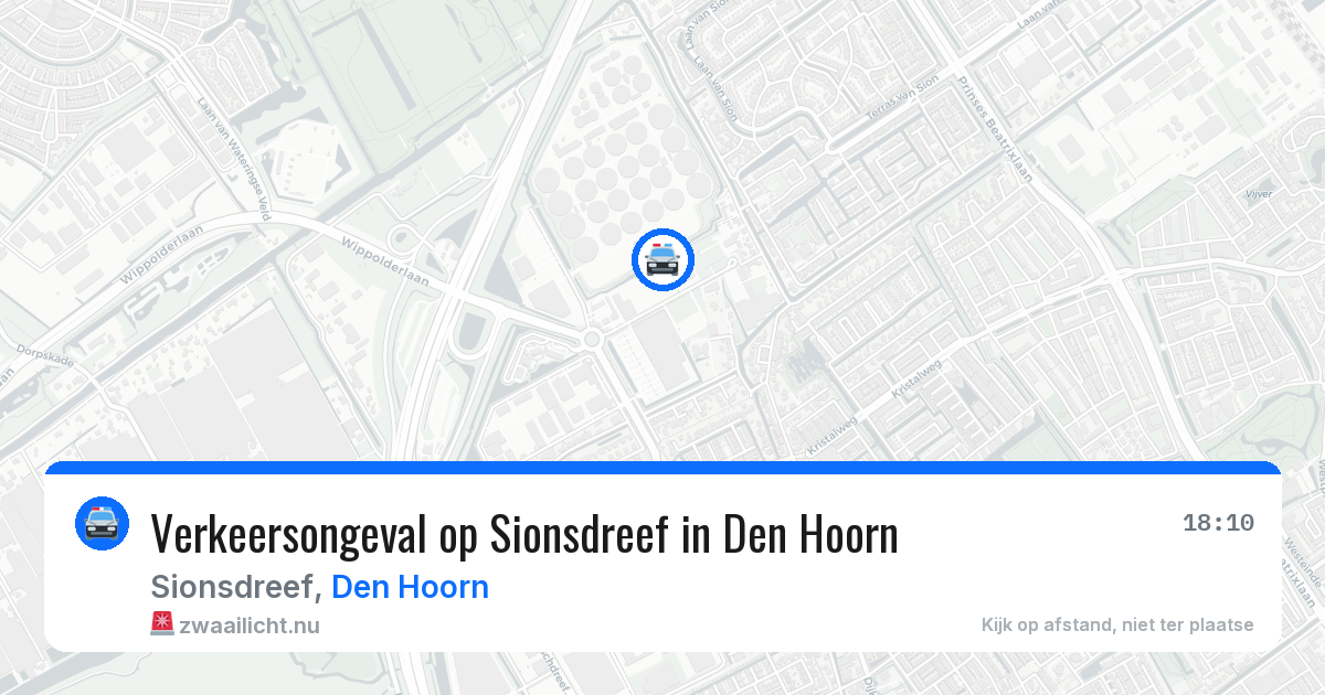 Verkeersongeval op Sionsdreef in Den Hoorn — 28 jan 2026