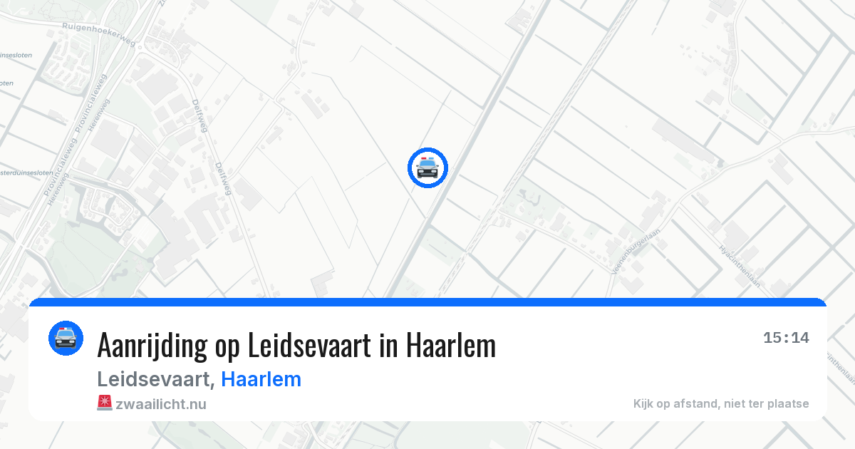 Aanrijding op Leidsevaart in Haarlem — 10 jul 2026