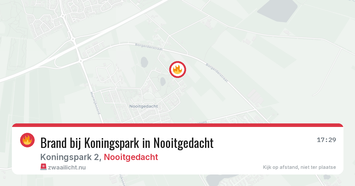 Brand bij Koningspark in Nooitgedacht — 15 jul 2026