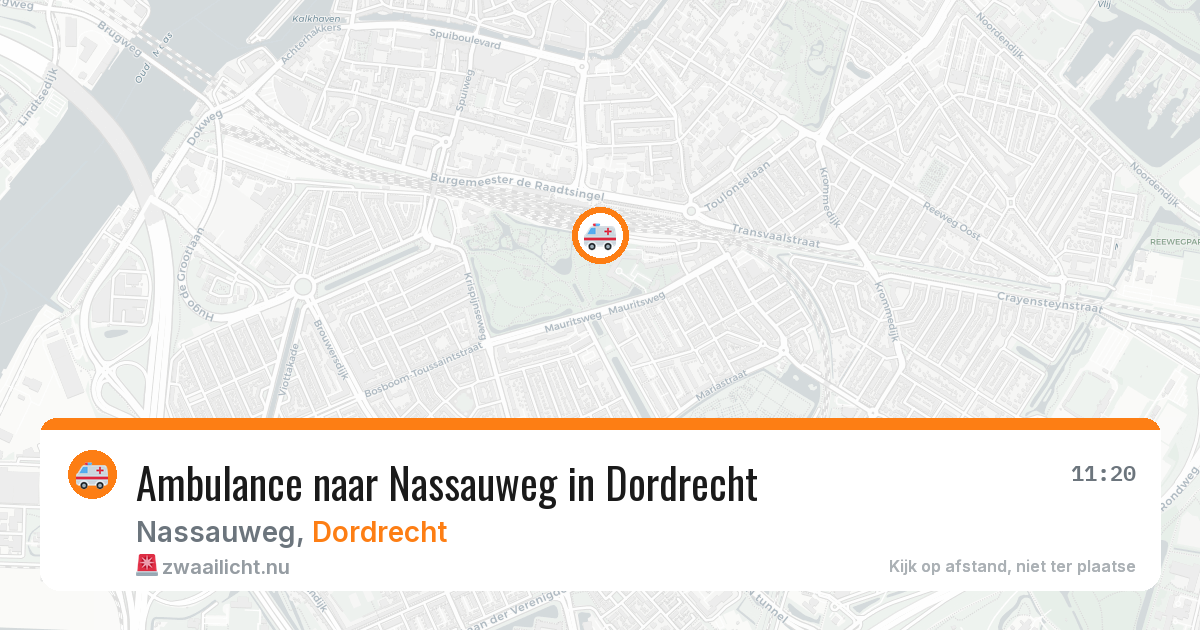 Ambulance naar Nassauweg in Dordrecht — 13 jul 2026