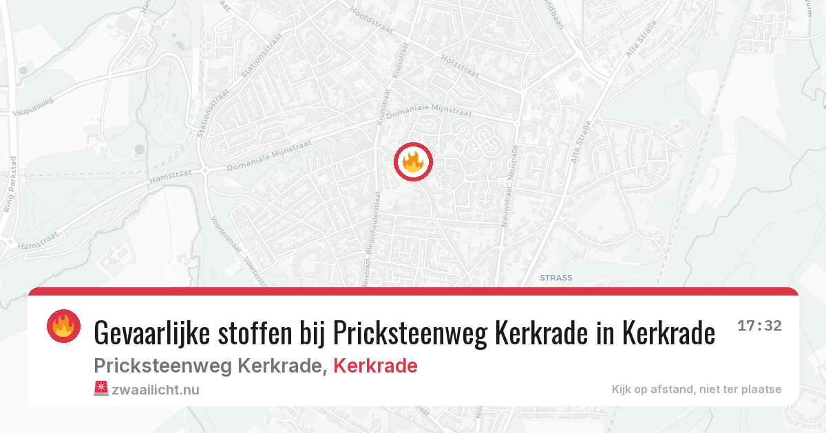 Gevaarlijke stoffen bij Pricksteenweg Kerkrade in Kerkrade — 26 mrt 2026
