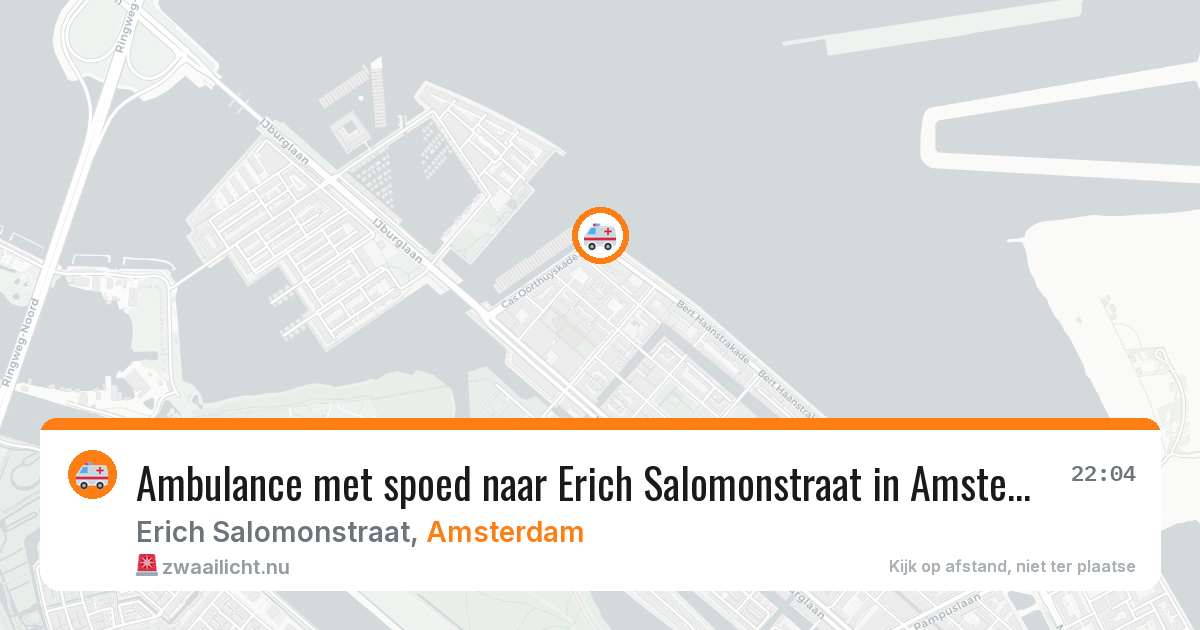 Ambulance met spoed naar Erich Salomonstraat in Amsterdam — 14 jul 2026