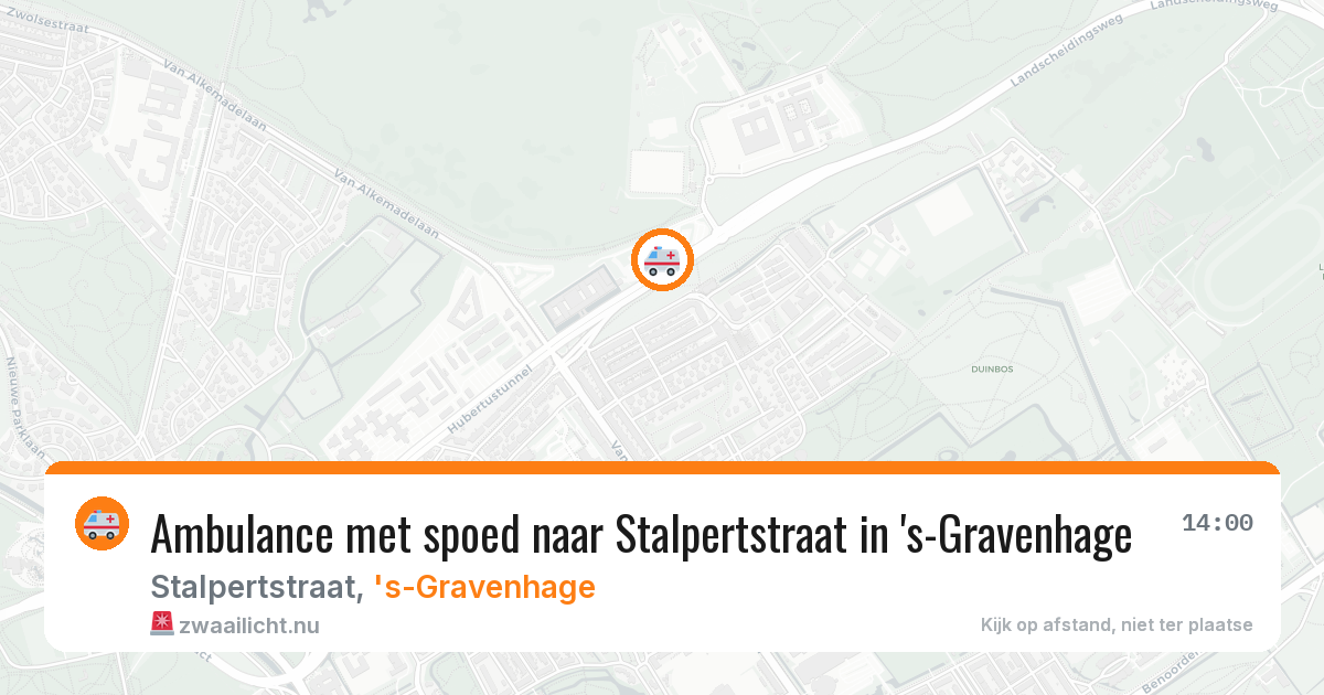 Ambulance met spoed naar Stalpertstraat in 's-Gravenhage — 24 jul 2026