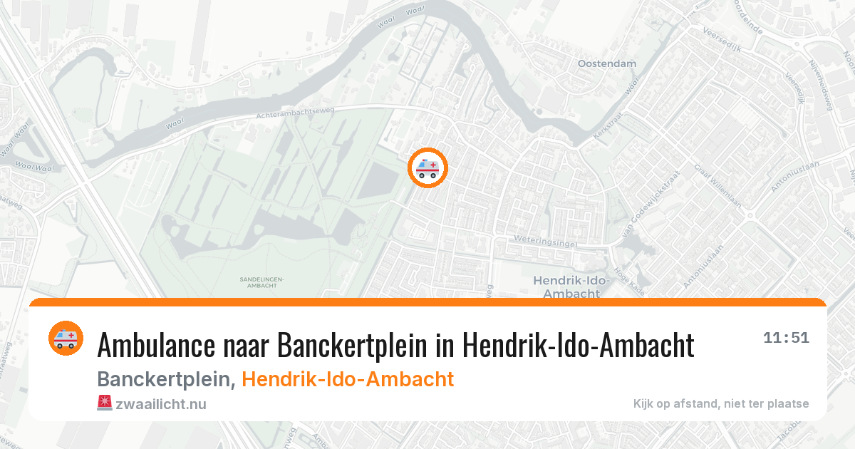 Ambulance naar Banckertplein in Hendrik-Ido-Ambacht — 13 mei 2026