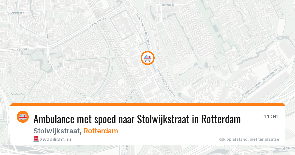Ambulance met spoed naar Stolwijkstraat in Rotterdam — 14 jul 2026